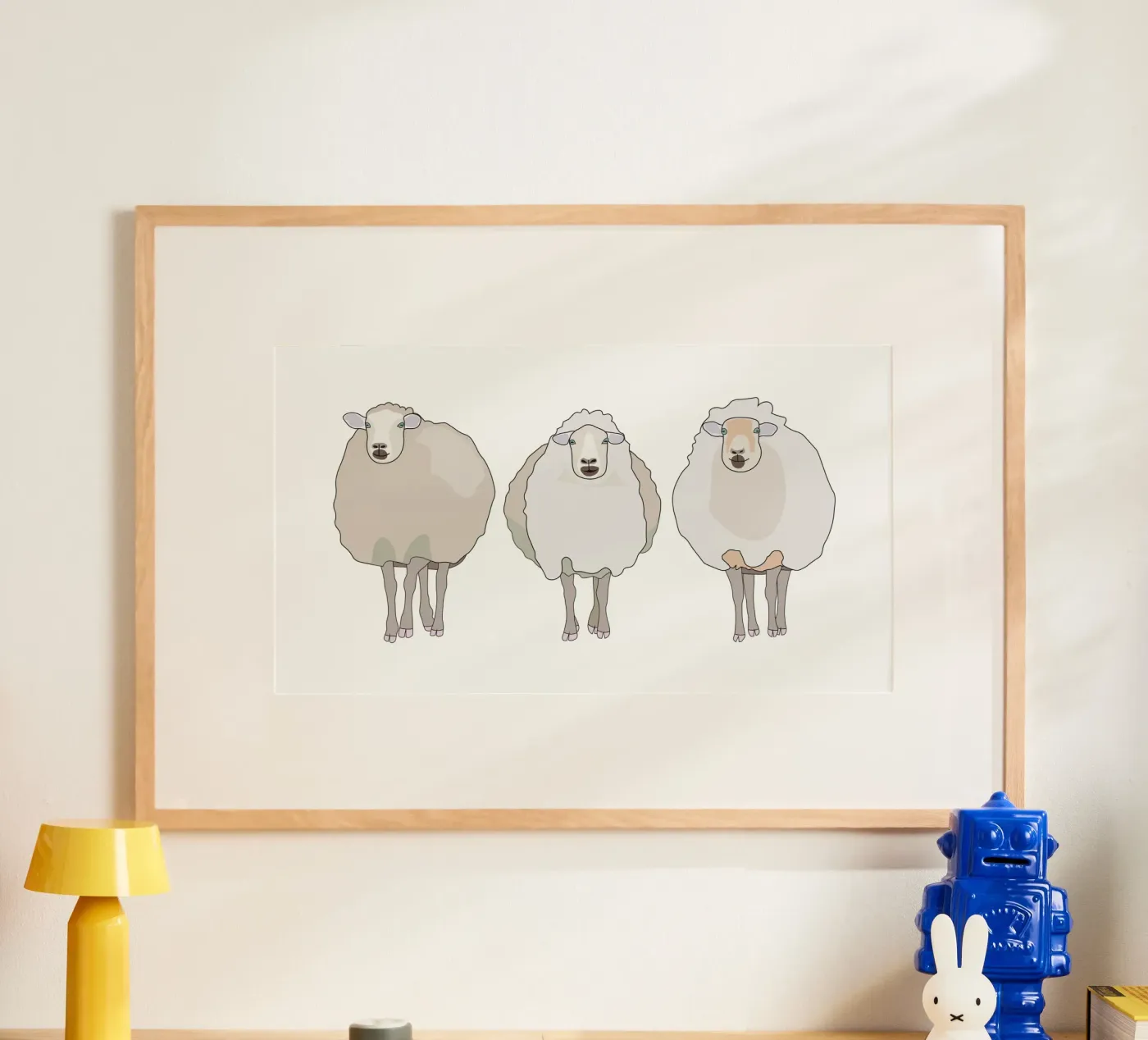 Three sheep poster by Face & Content