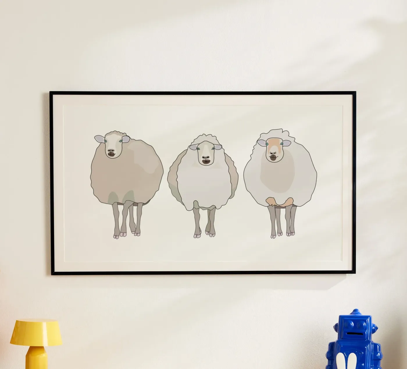 Three sheep poster by Face & Content