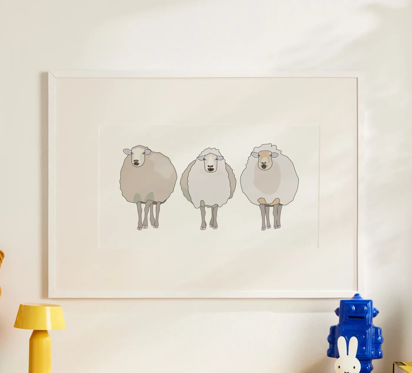 Three sheep poster by Face & Content
