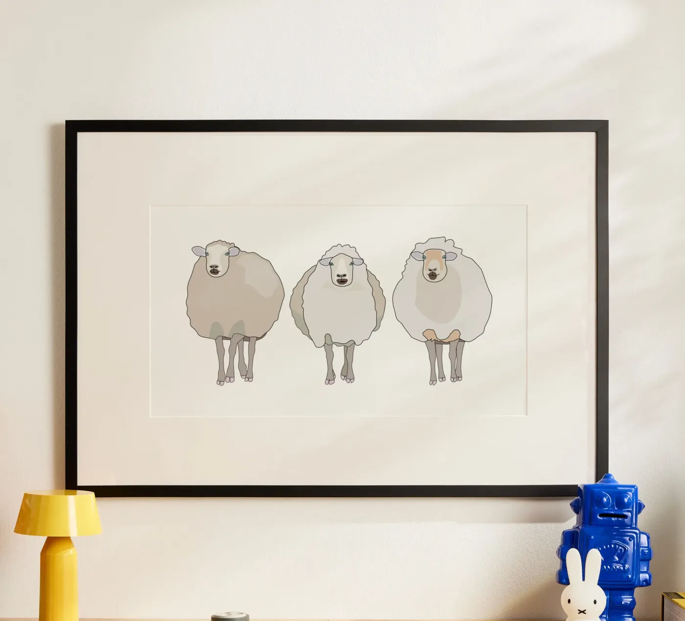Three sheep poster by Face & Content