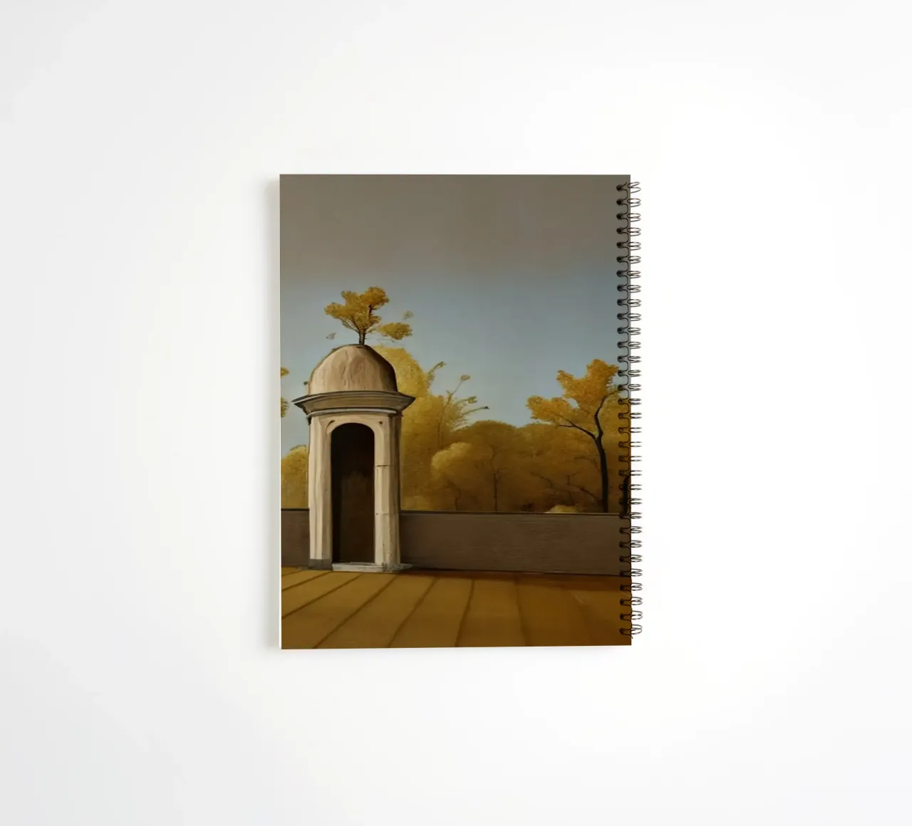 Beach promenade spiral notebook by Impressionismus by LK