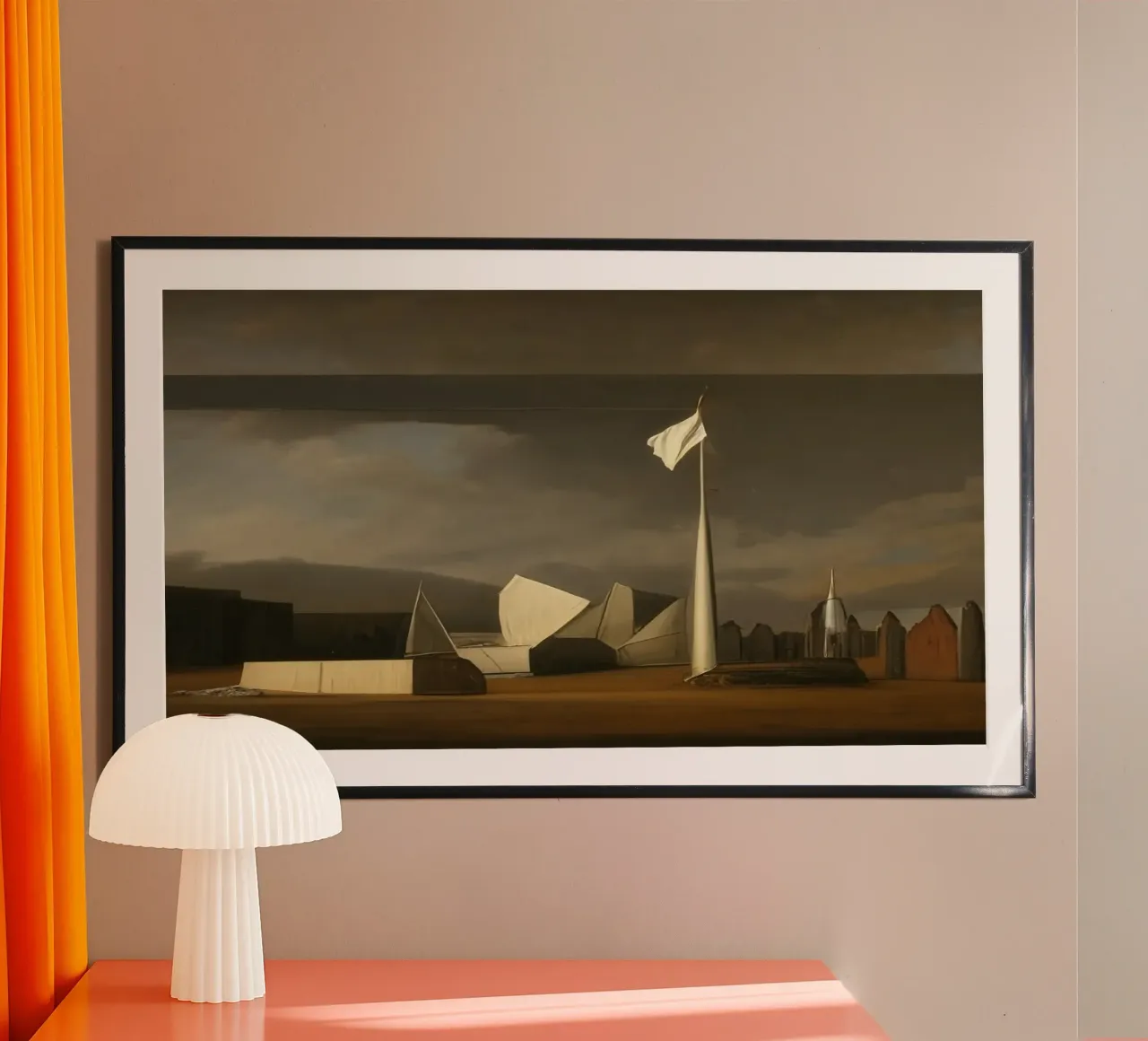 turbina eolica poster con telaio in plastica da Impressionismus by LK