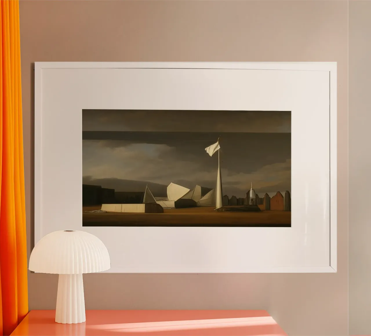 turbina eolica poster con telaio in plastica da Impressionismus by LK