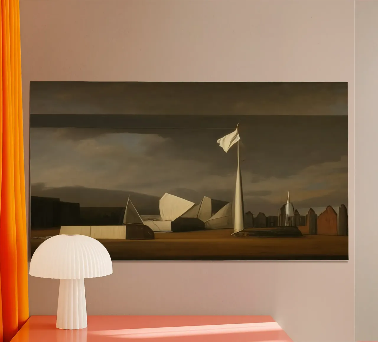 turbina eolica poster con telaio in plastica da Impressionismus by LK