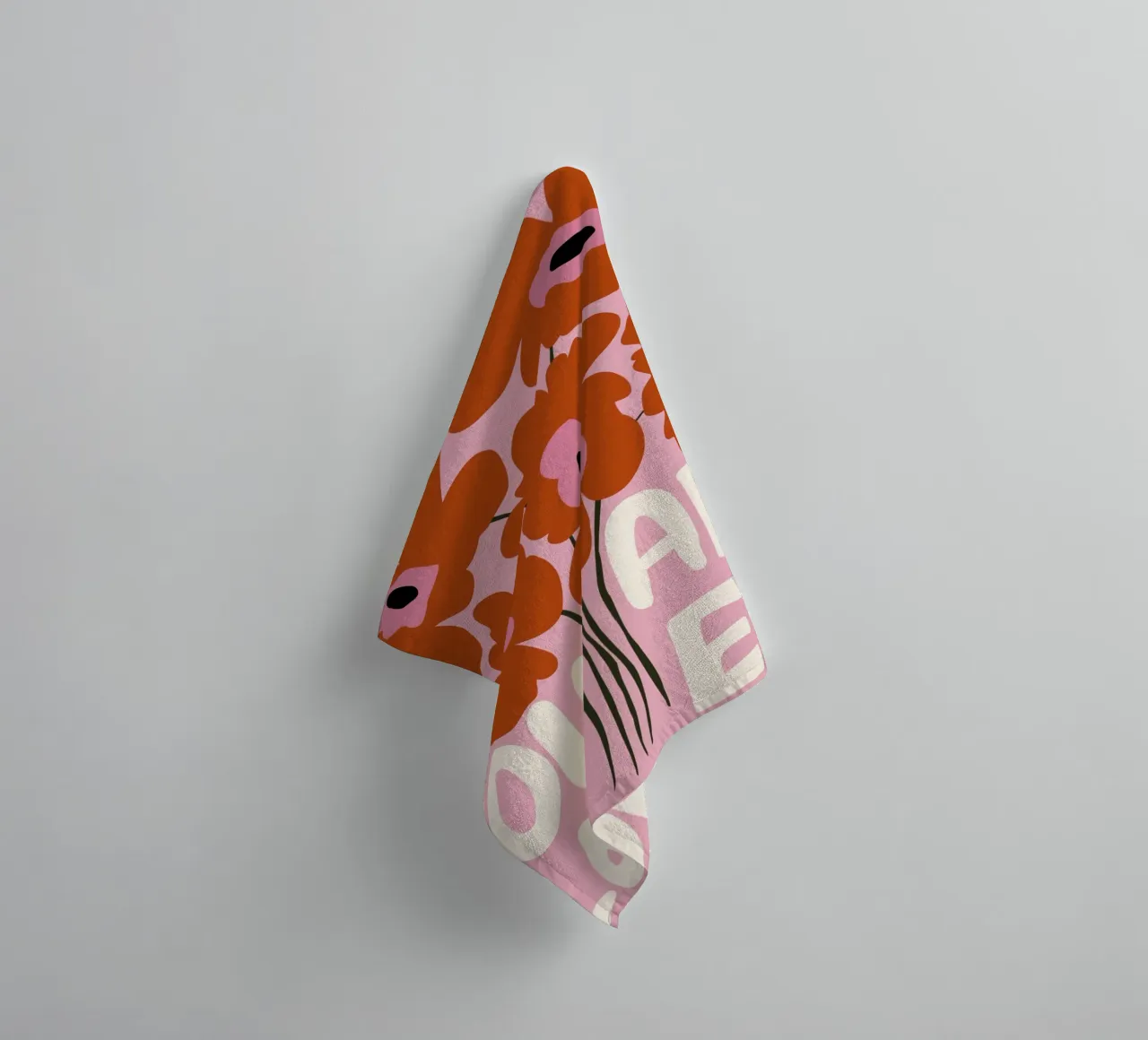 You are loved towel by Miho Art Studio