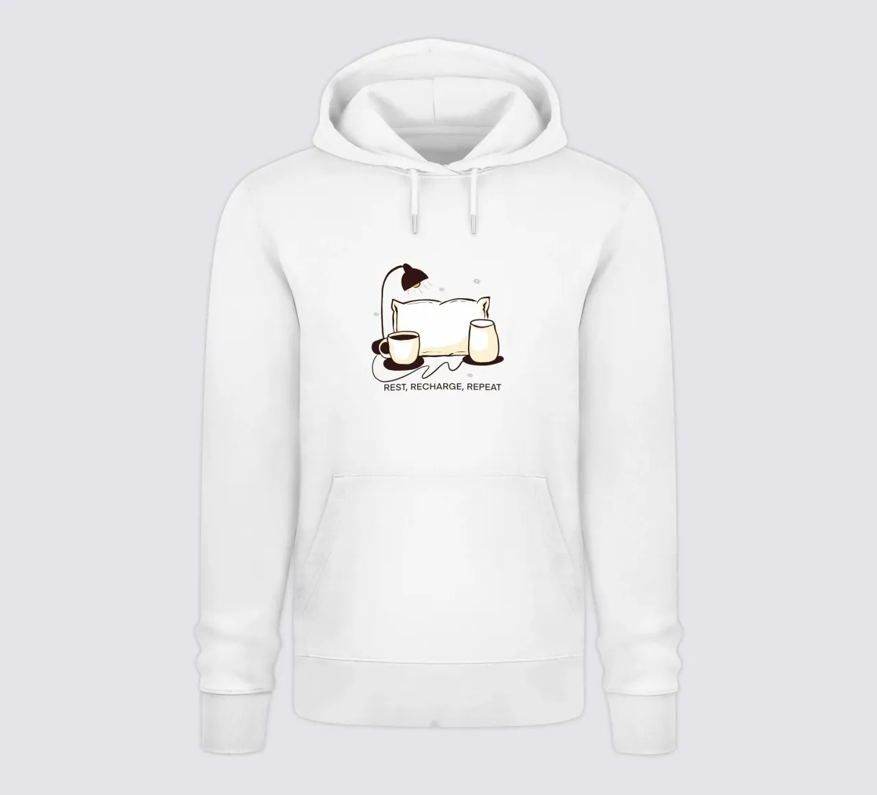 Rest, Recharge, Repeat felpa con cappuccio da edsonramosart