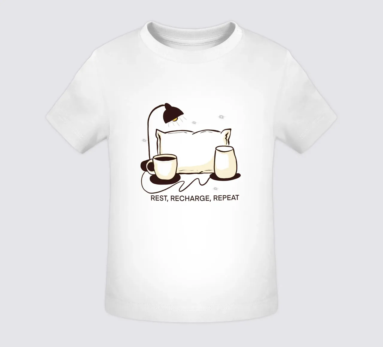 Rest, Recharge, Repeat Baby T-Shirt von edsonramosart