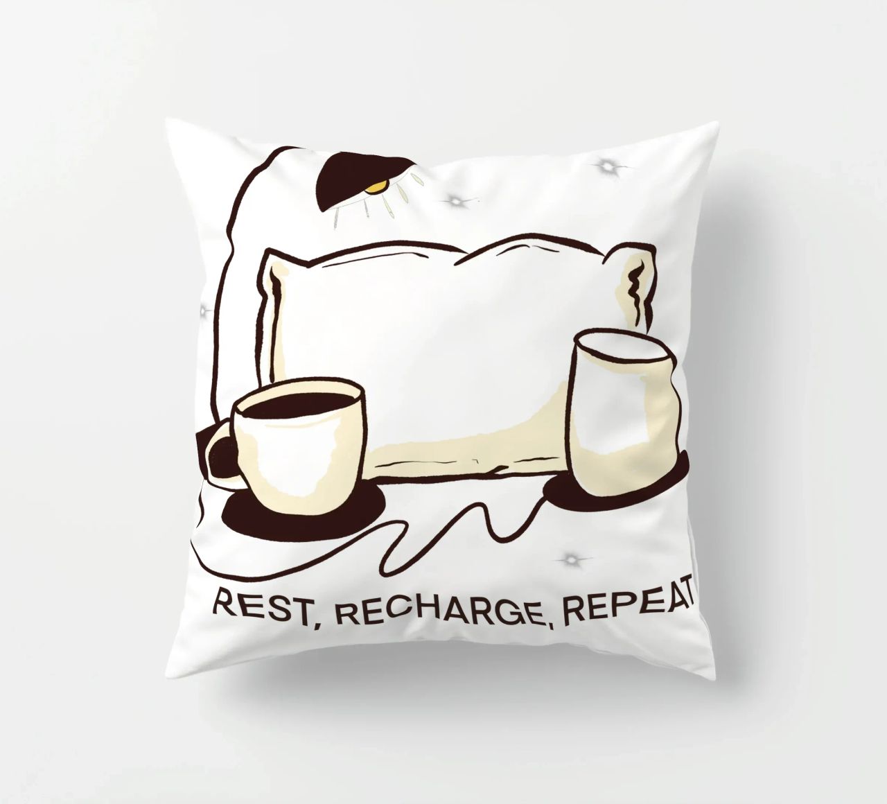 Rest, Recharge, Repeat cuscino da edsonramosart