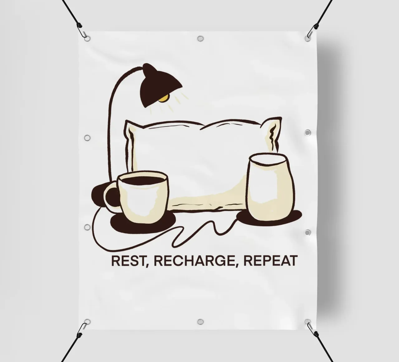 Rest, Recharge, Repeat telo in pvc da edsonramosart