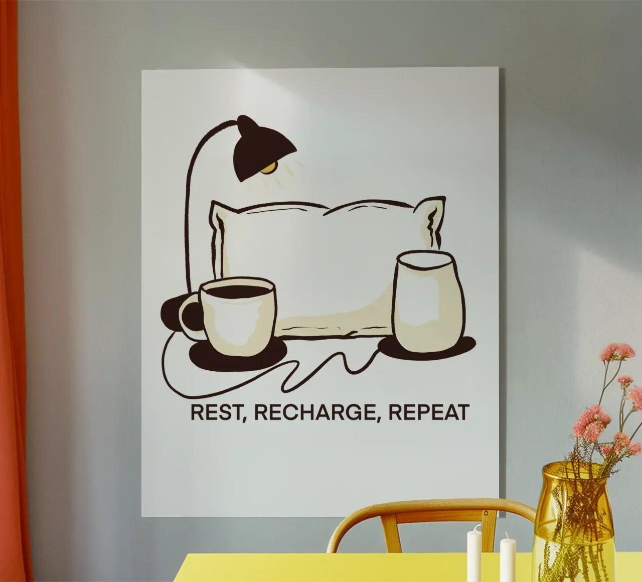 Rest, Recharge, Repeat plexiglass da edsonramosart