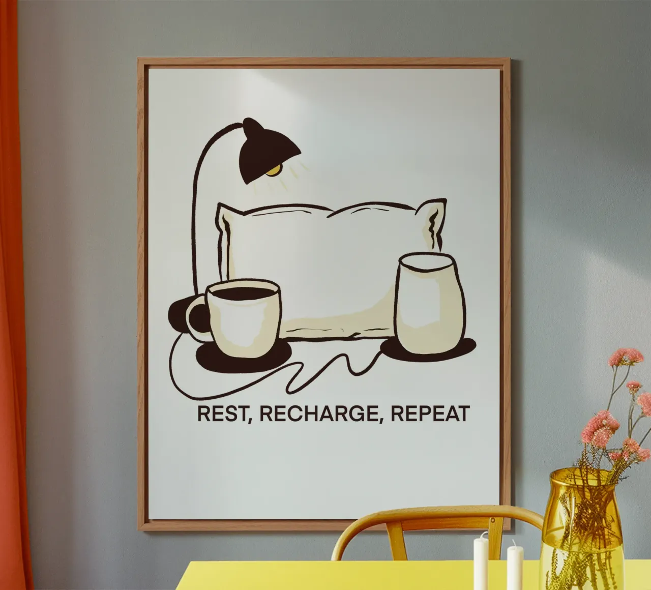 Rest, Recharge, Repeat alluminio dibond da edsonramosart