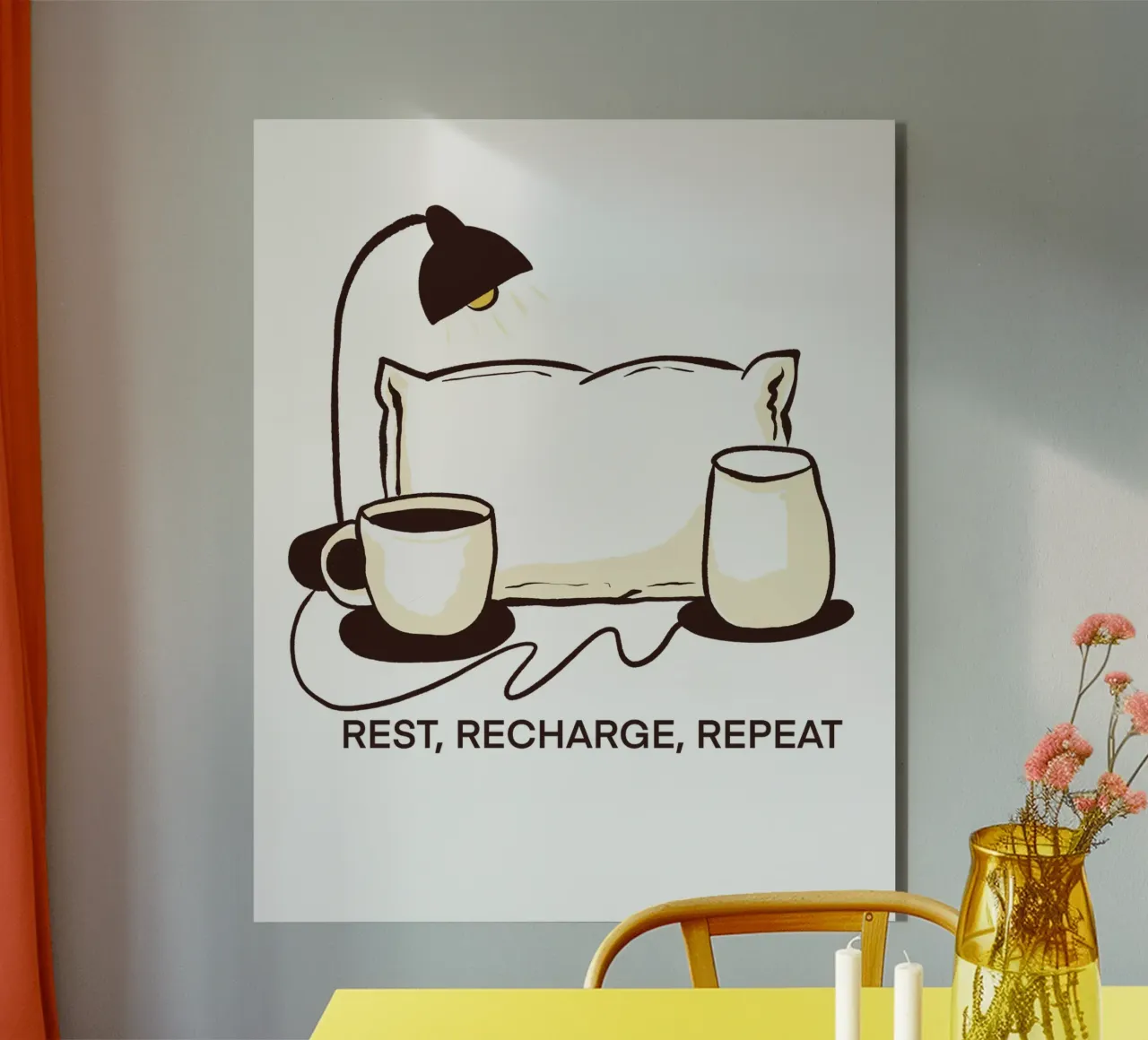 Rest, Recharge, Repeat alluminio dibond da edsonramosart