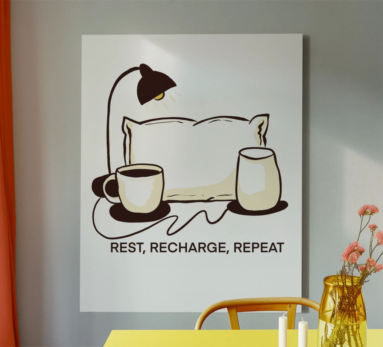 Rest, Recharge, Repeat tela da edsonramosart