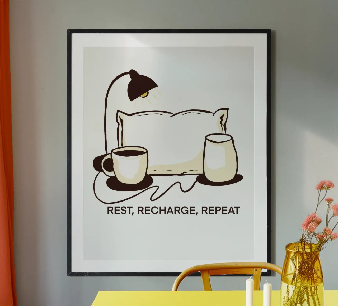 Rest, Recharge, Repeat carta hahnemühle da edsonramosart