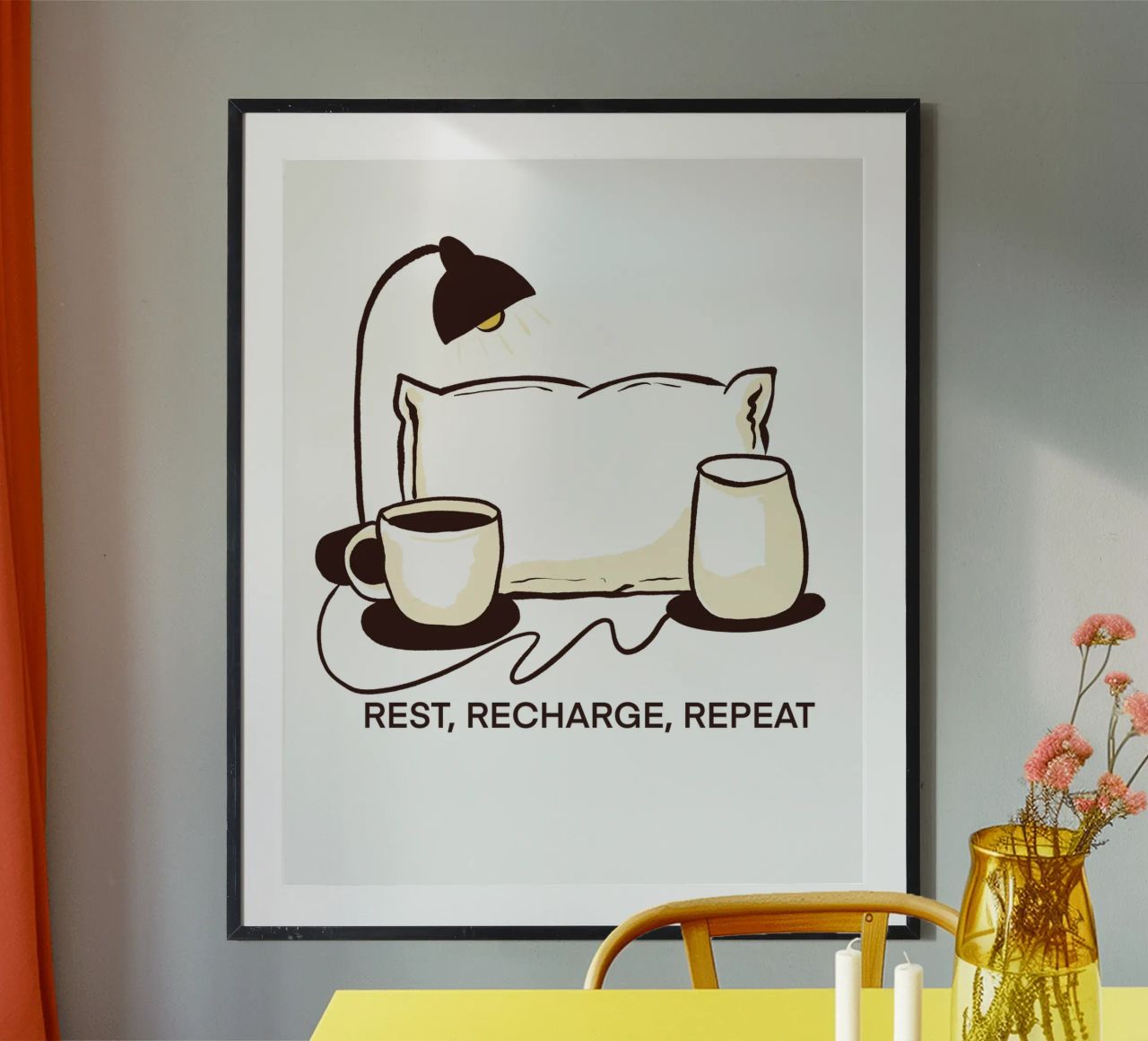 Rest, Recharge, Repeat carta hahnemühle da edsonramosart