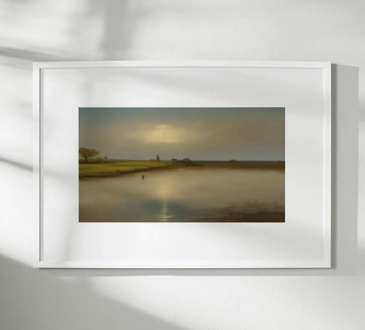 Vista sul lago poster con telaio in plastica da Impressionismus by LK
