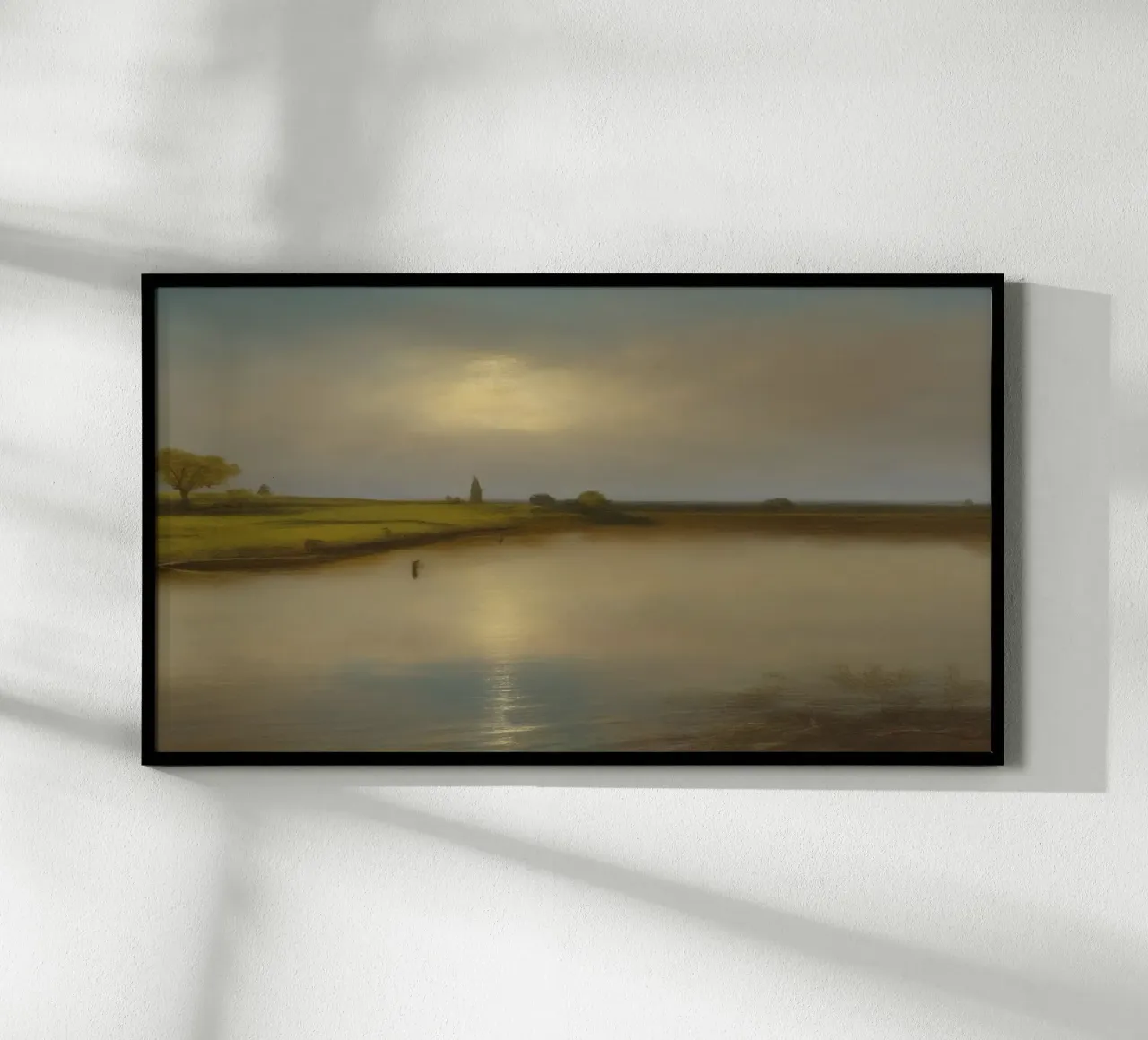 Vista sul lago poster con telaio in plastica da Impressionismus by LK