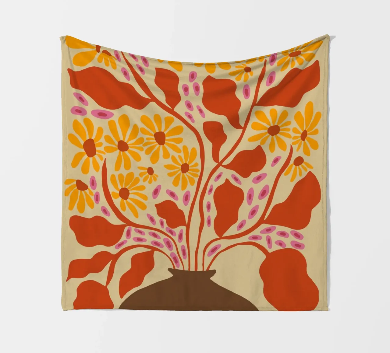 Retro Patel Pottery coperta in pile da Miho Art Studio