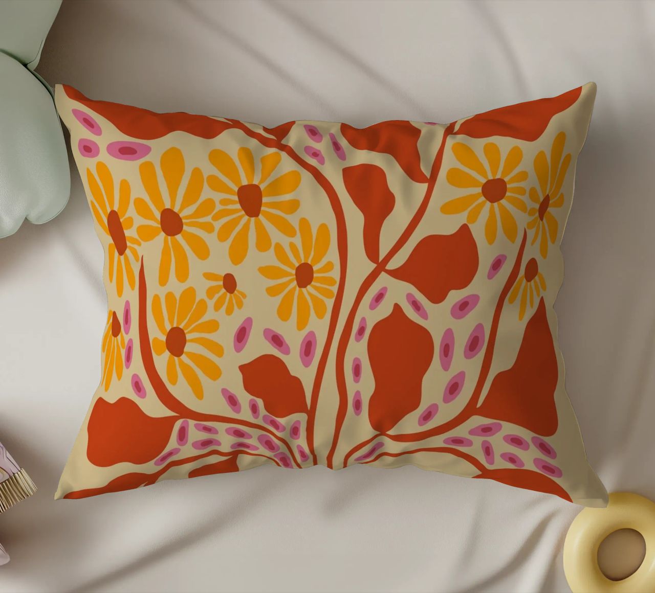 Retro Patel Pottery cuscino da Miho Art Studio