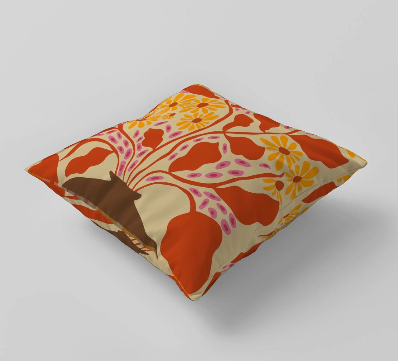 Retro Patel Pottery cuscino da Miho Art Studio