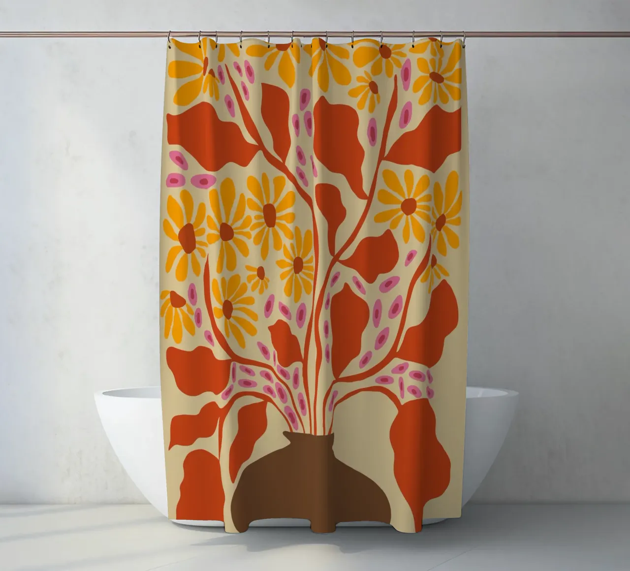 Retro Patel Pottery tenda da doccia da Miho Art Studio