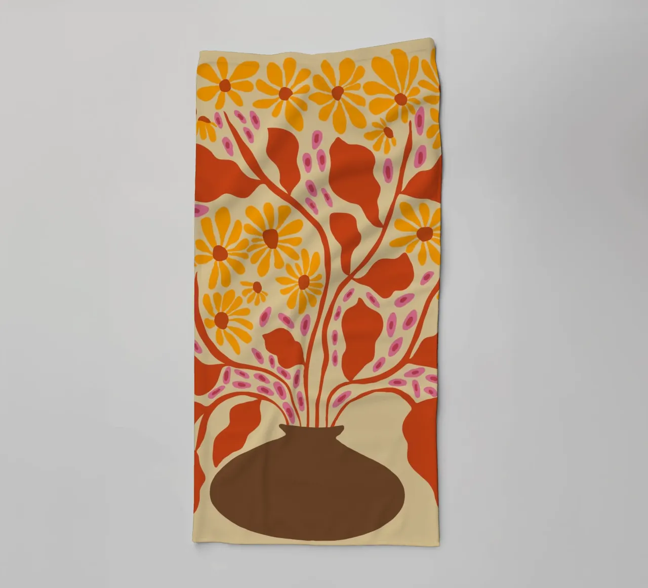 Retro Patel Pottery asciugamano da bagno da Miho Art Studio