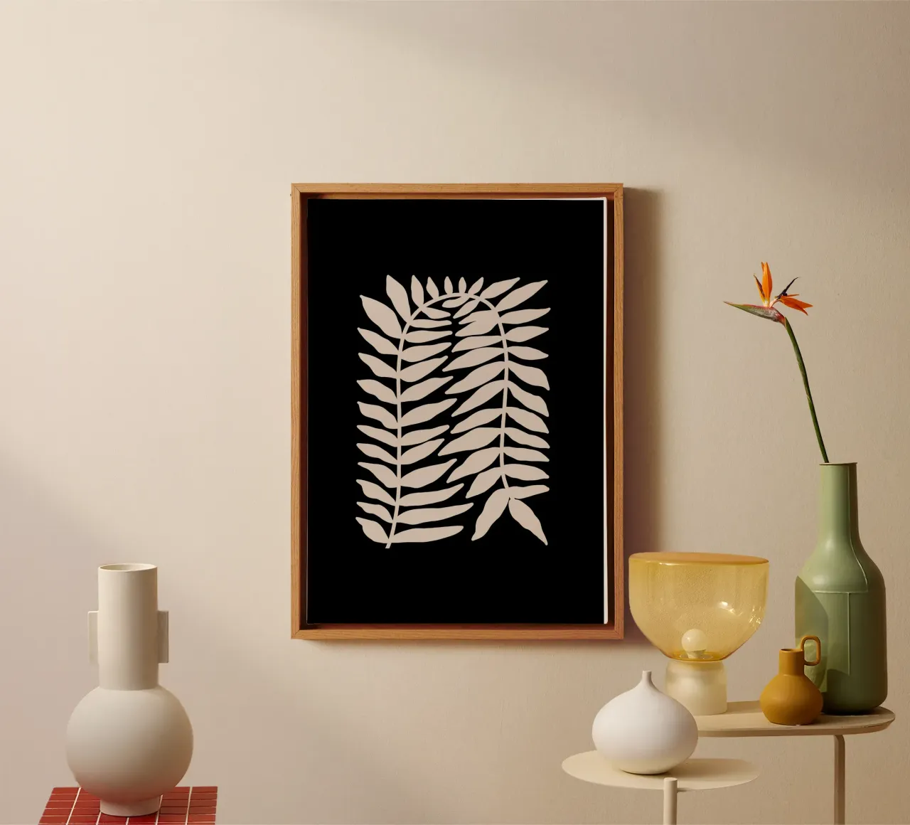 Twig Mid Century tela con Cornice a cassetta da BAINAI