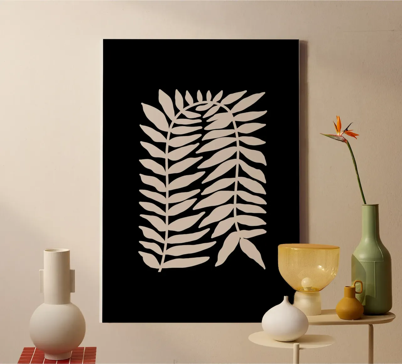 Twig Mid Century tela con Cornice a cassetta da BAINAI