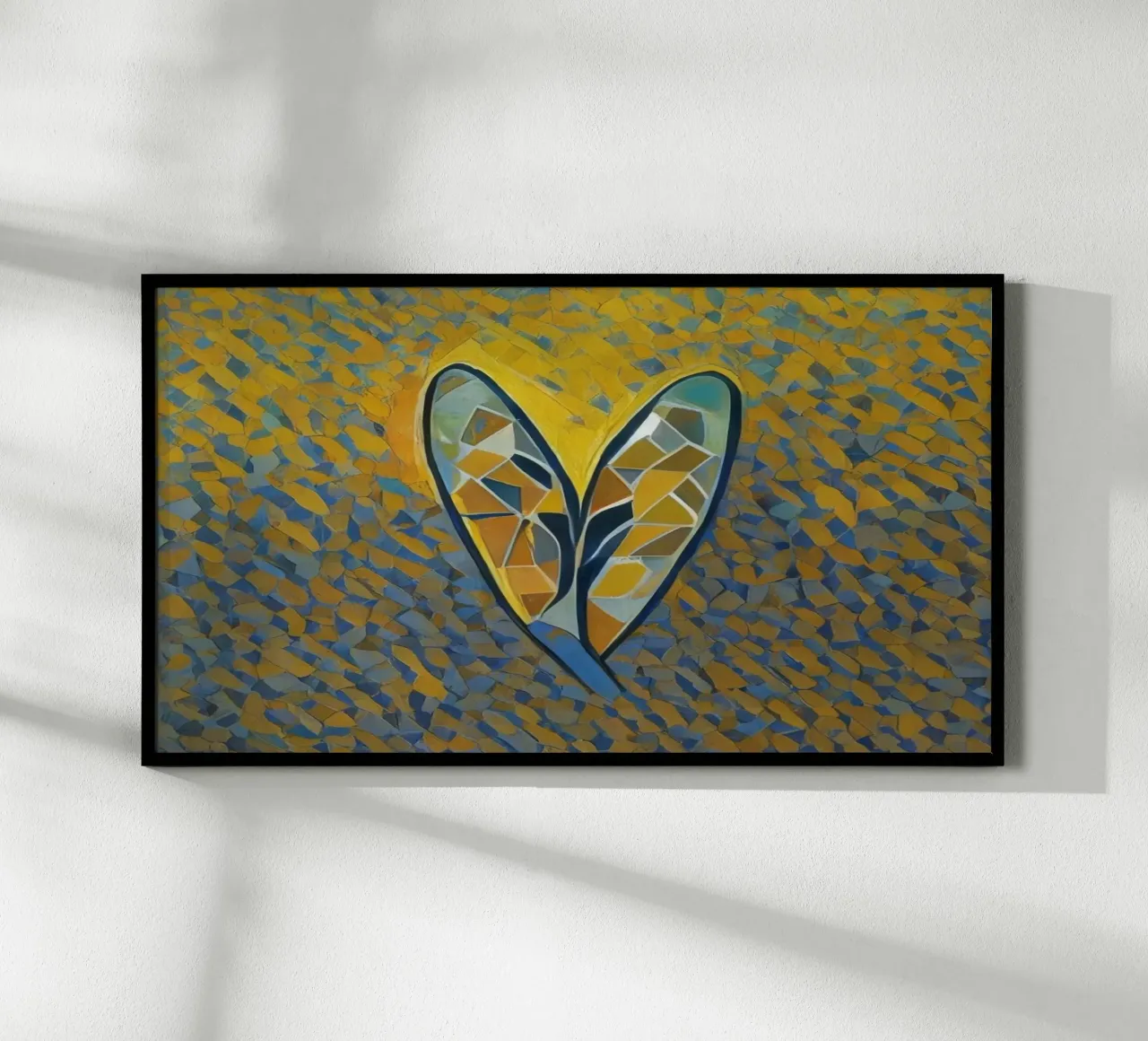 Schelp in het zand poster met aluminium frame van Abstract Art by LK