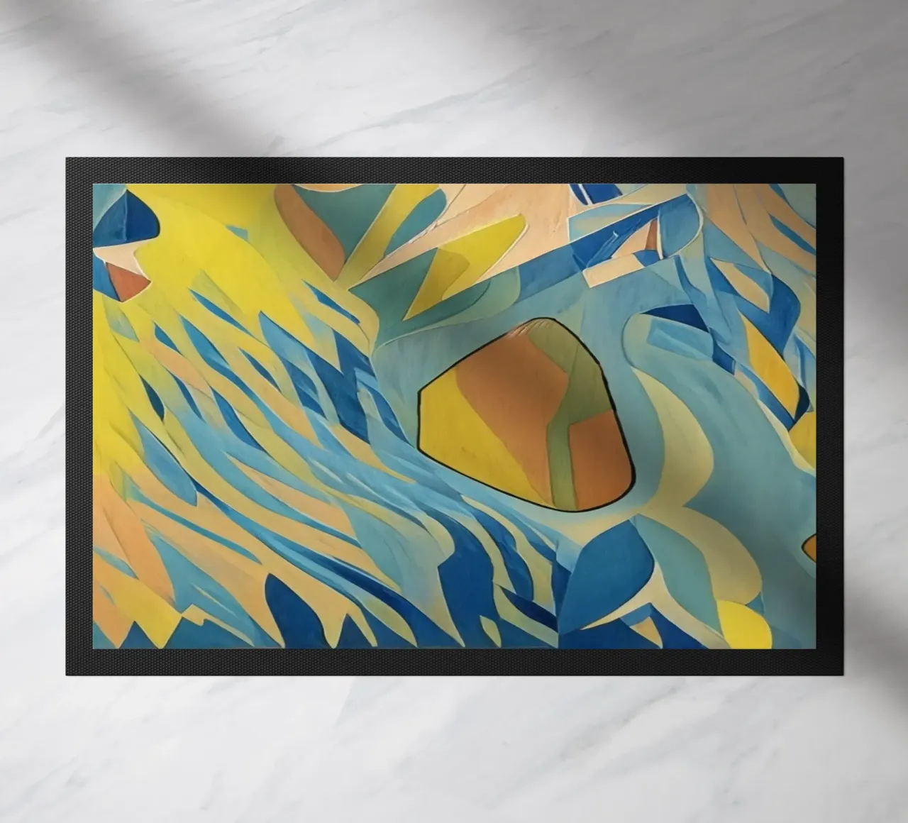 Shell on the beach doormat by Abstract Art by LK