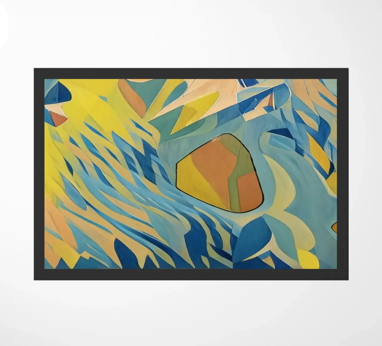 Shell on the beach doormat by Abstract Art by LK