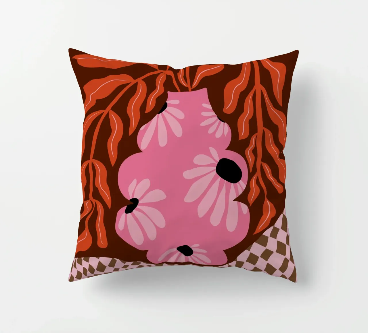 Felice autunno delle felci cuscino da Miho Art Studio