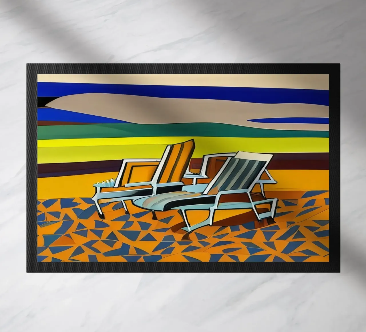 Sdraio sulla spiaggia zerbino da Abstract Art by LK