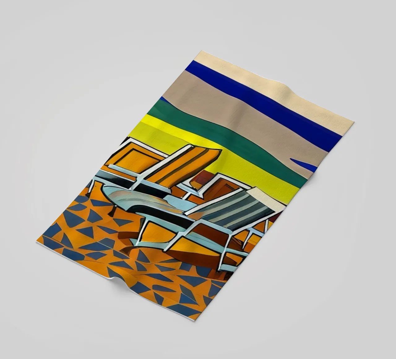 Sdraio sulla spiaggia telo mare da Abstract Art by LK