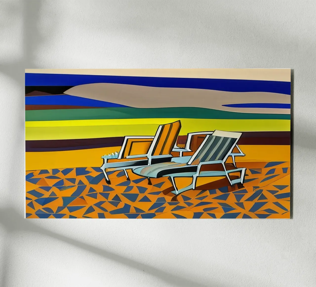 Sdraio sulla spiaggia alluminio dibond da Abstract Art by LK