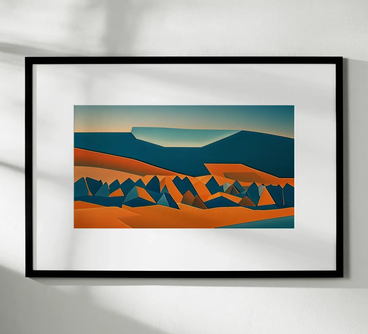 Il suono del mare poster con telaio in alluminio da Abstract Art by LK