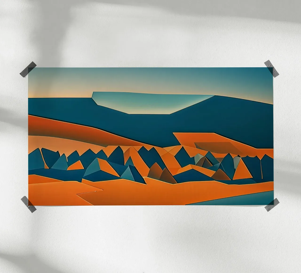 Il suono del mare poster con telaio in alluminio da Abstract Art by LK