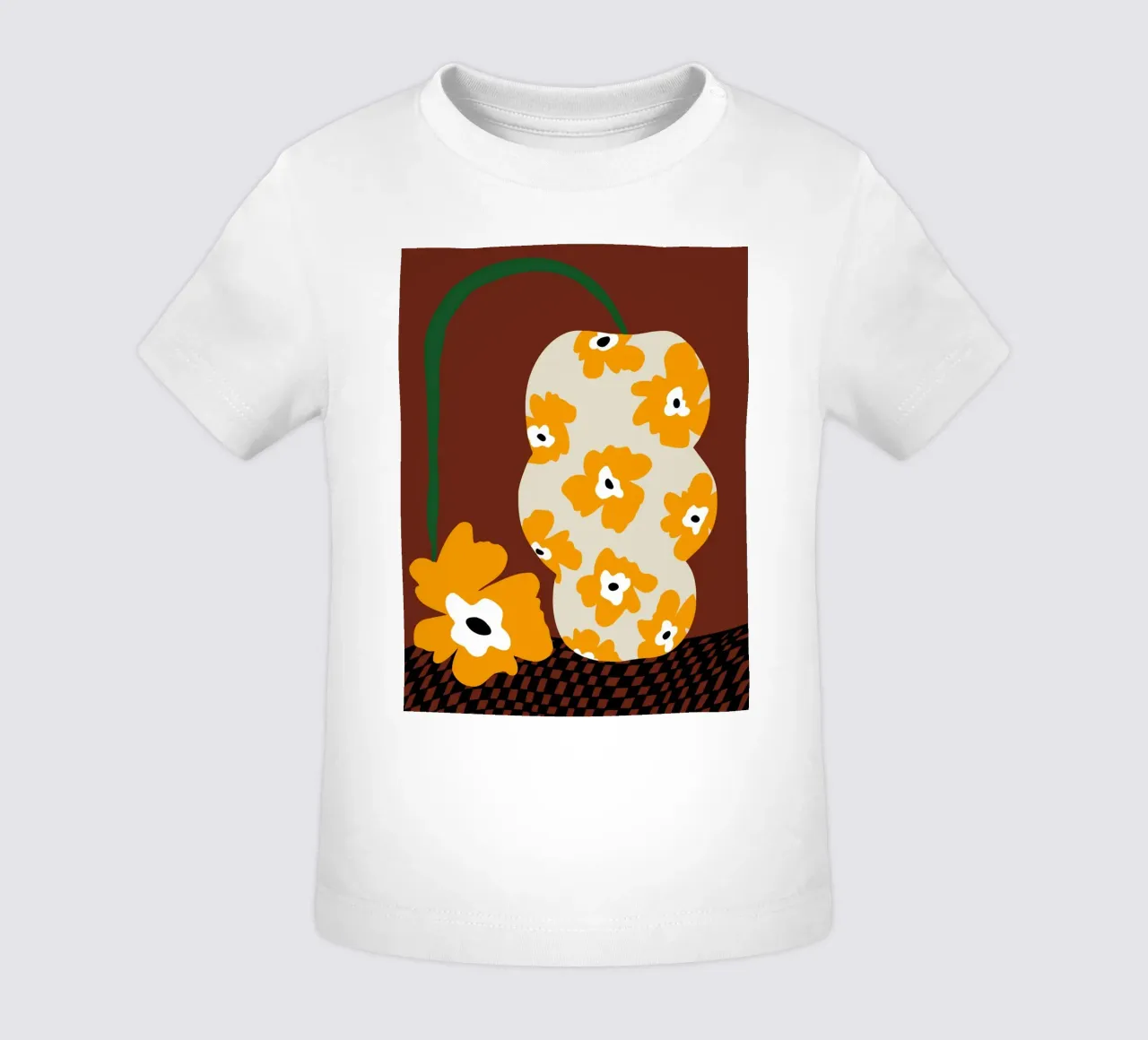 Blumen & Töpferwaren Baby T-Shirt von Miho Art Studio