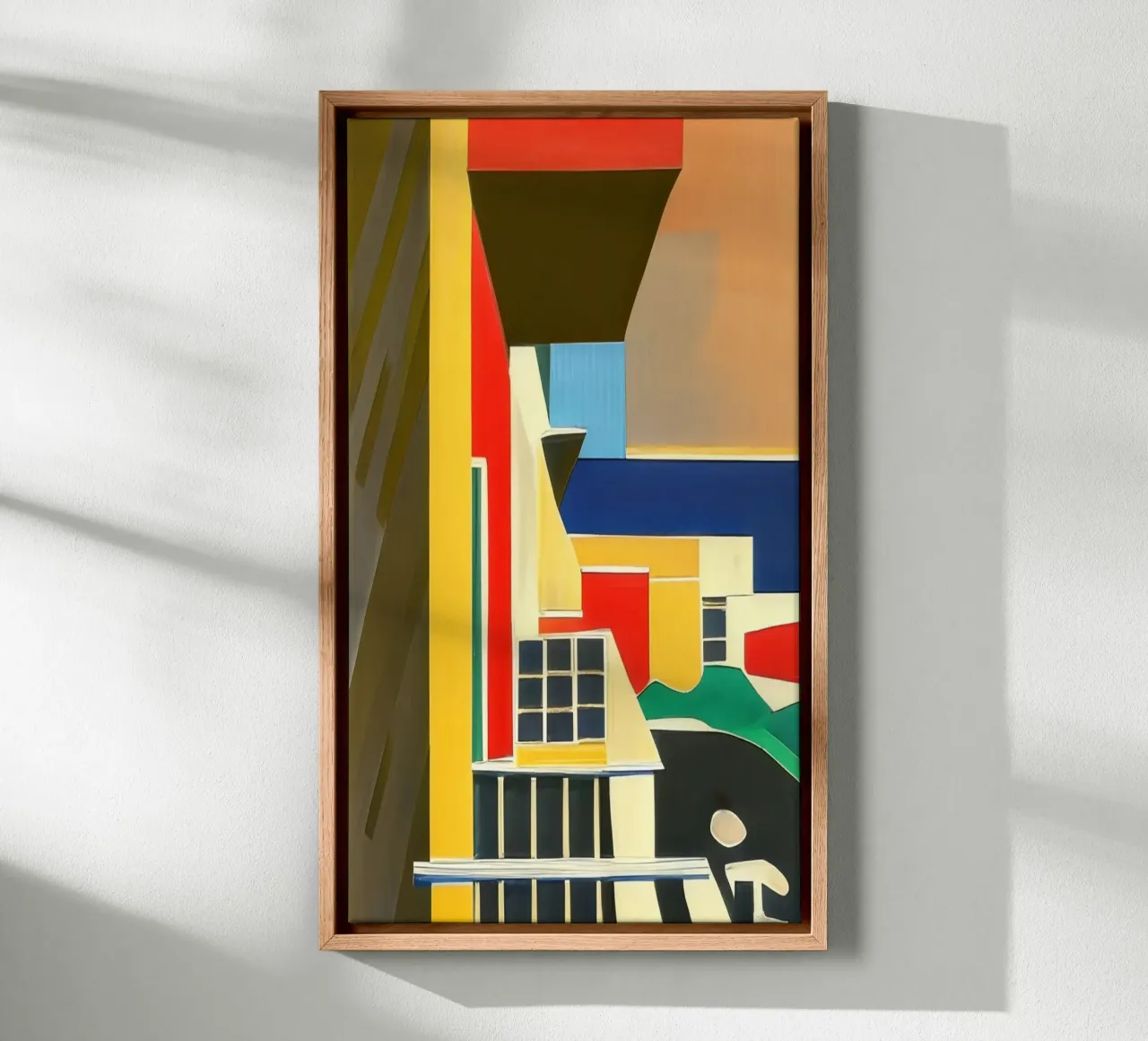 Vista dal balcone tela con Cornice a cassetta da Abstract Art by LK