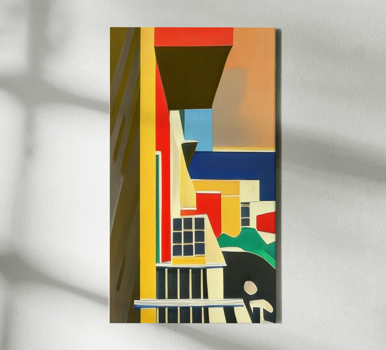 Vista dal balcone tela con Cornice a cassetta da Abstract Art by LK