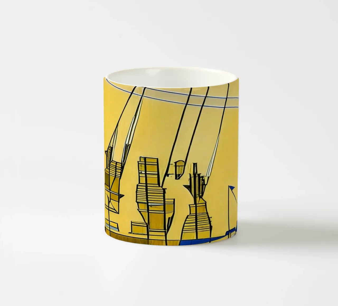 Visite_Escursioni_Croci nel porto_Anversa tazza in ceramica da Abstract Art by LK