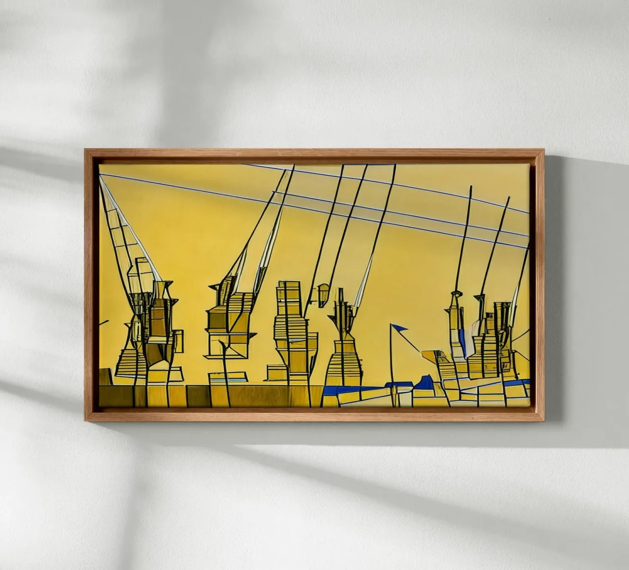 Sightseeing_Excursion_Cranes in the harbour_Antwerp canvas by Abstract Art by LK
