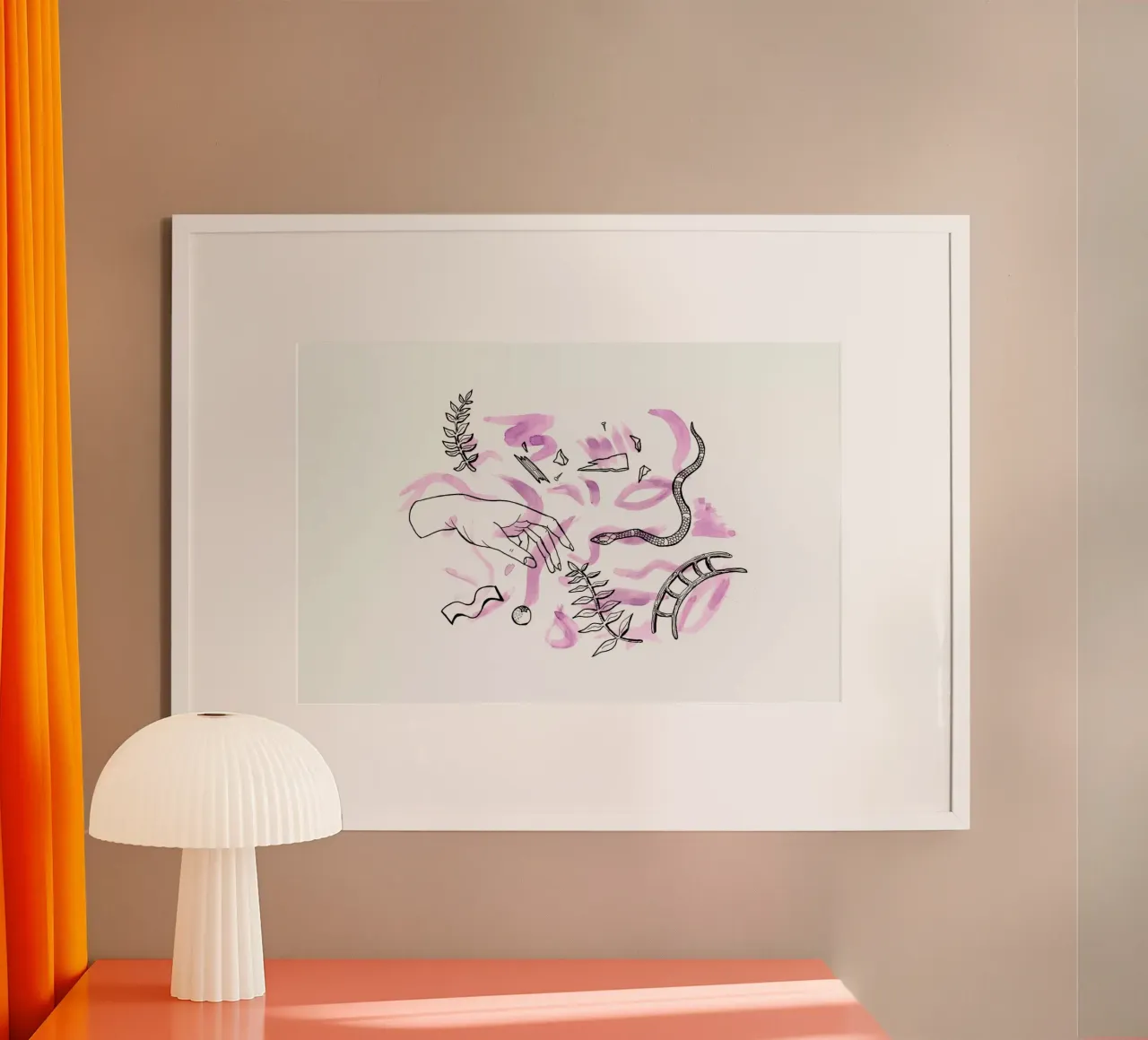 In Pieces poster con telaio in alluminio da Daniela Roessler