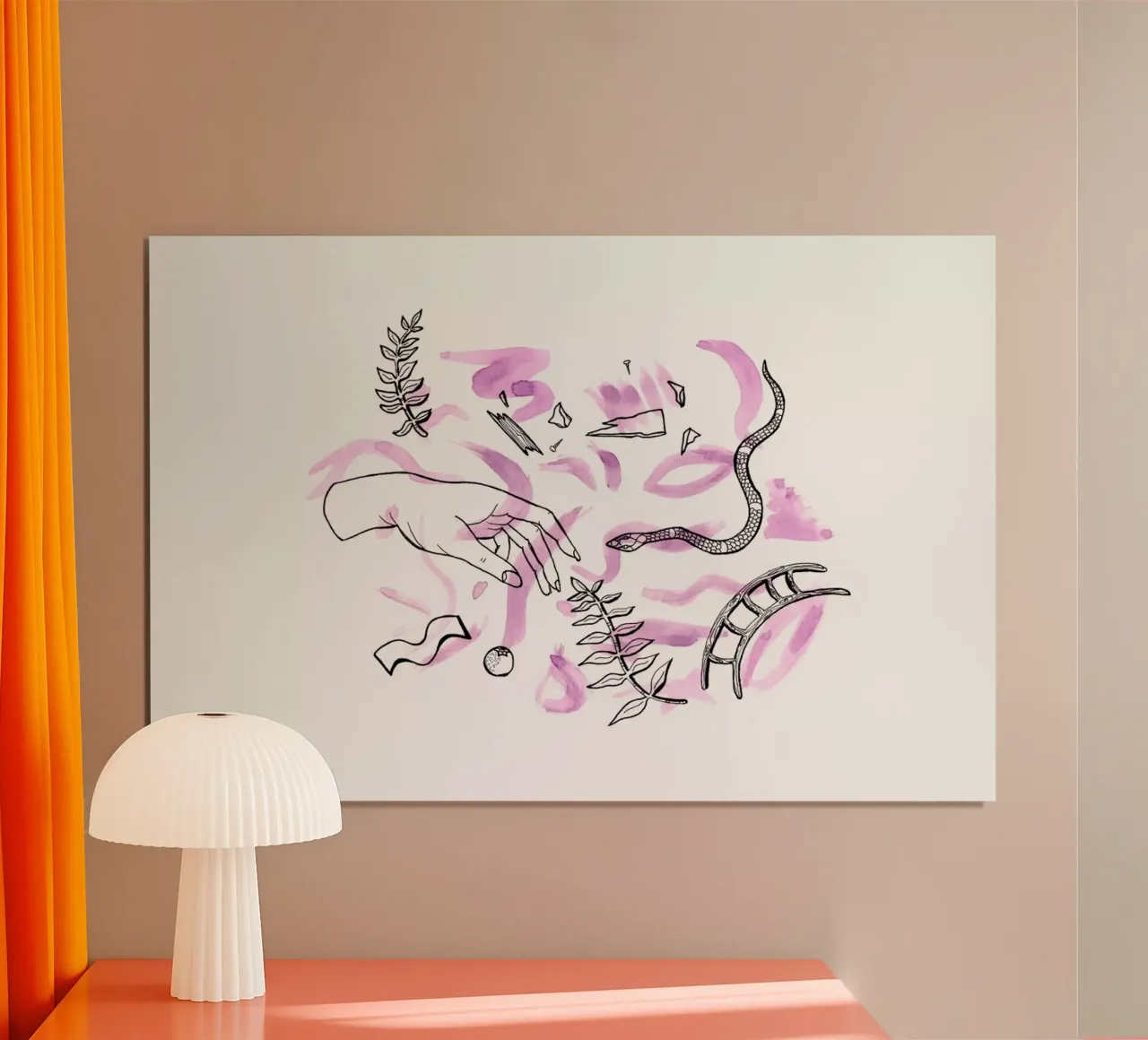 In Pieces poster con telaio in alluminio da Daniela Roessler
