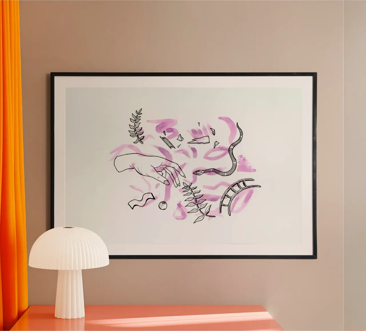 In Pieces poster con telaio in alluminio da Daniela Roessler