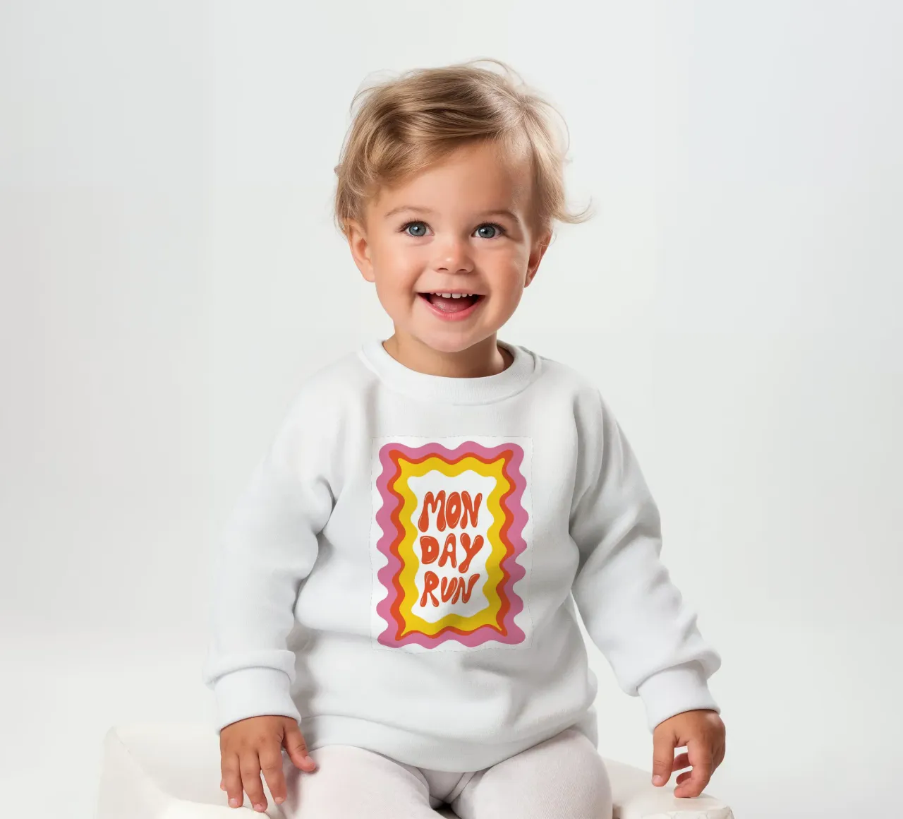 Monday-Run felpa neonato da Miho Art Studio