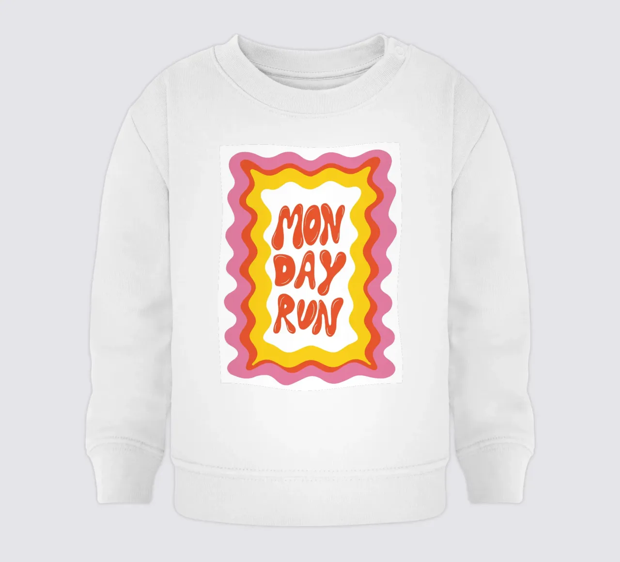 Monday-Run felpa neonato da Miho Art Studio