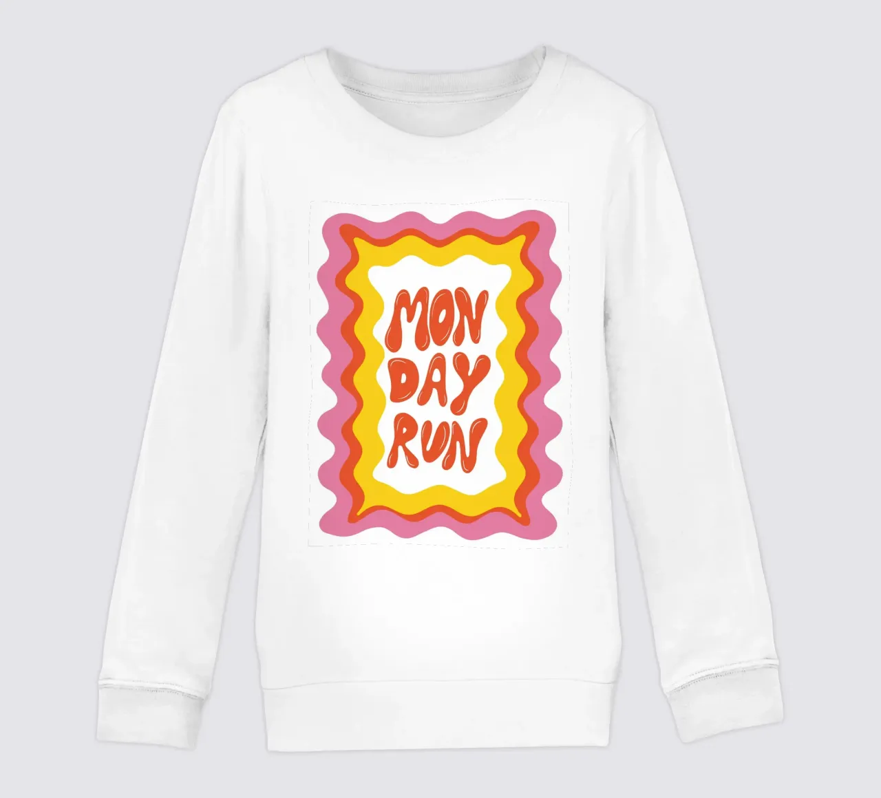 Monday-Run felpa bambino da Miho Art Studio