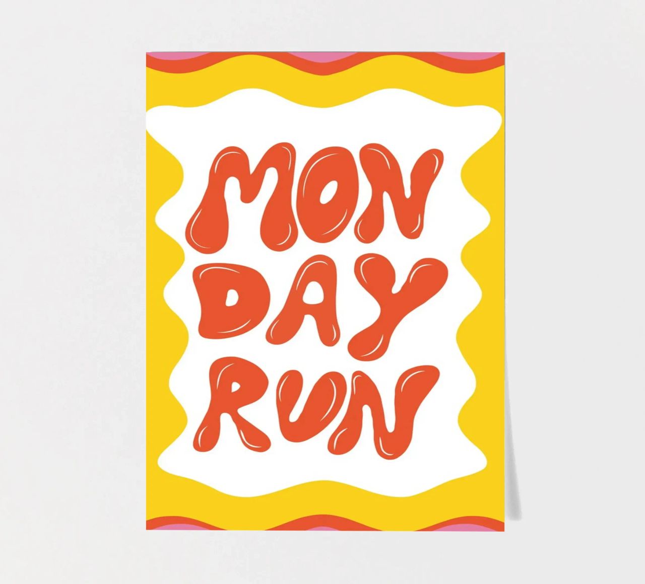 Monday-Run foglio adesivo da Miho Art Studio