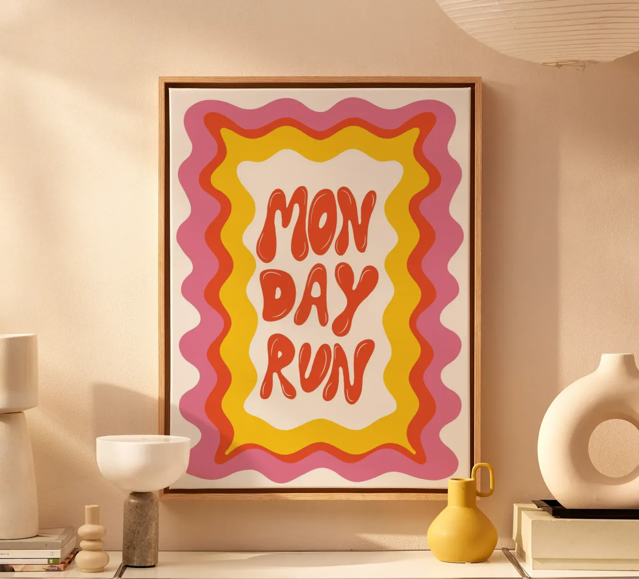 Monday-Run tela con Cornice a cassetta da Miho Art Studio